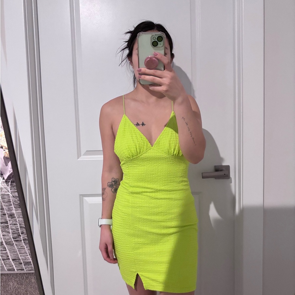 H&M neon dress